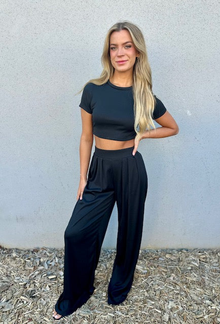 Hailey Wide Leg Lounge Set-Top