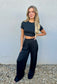 Hailey Wide Leg Lounge Set-Pants