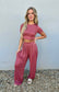 Hailey Wide Leg Lounge Set-Pants