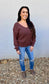Hazel V Neck sweater with Satin Bow