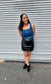 Sarah PU Leather Skirt with Side Slit