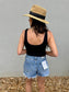 Kinsley High Rise Bandless Denim Shorts