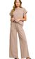 Slub Short Sleeve Tee & Long Pants Set