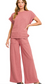 Slub Short Sleeve Tee & Long Pants Set