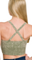 Stone Washed Crisscross Strap Back Tank Top