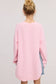 pink oversized sweater, baby blue knit top, cozy pastel sweater, soft knit pullover, slouchy women’s sweater, comfy everyday knitwear, rustic rebel cozy