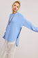 pink oversized sweater, baby blue knit top, cozy pastel sweater, soft knit pullover, slouchy women’s sweater, comfy everyday knitwear, rustic rebel cozy