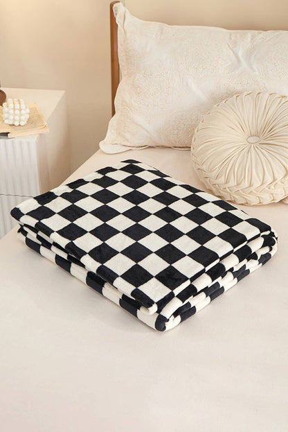 Checkerboard Printed Soft Throw Blanket – 6.5ft x 4ft