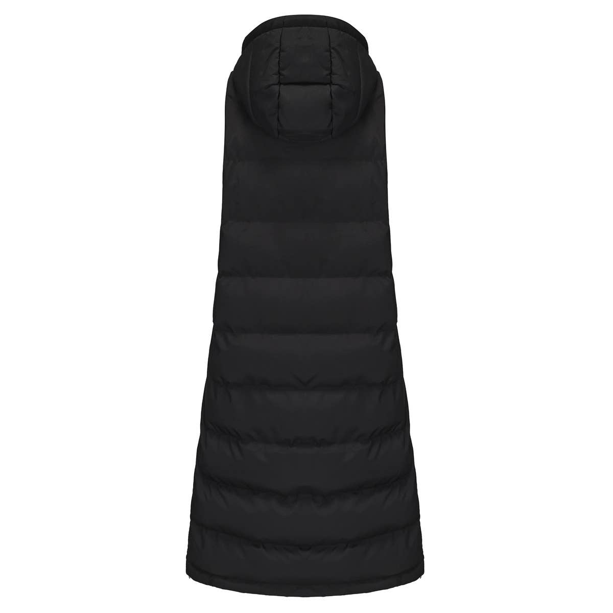 Sleeveless Long Puffer Vest – Quilted Maxi Puffer