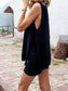 Sleeveless Open Side Knit Top & Ribbed Shorts Set – Cozy Lounge Wear