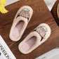 Highland Cow Cotton Slippers for Women – Cozy Plush Farmhouse House Shoes