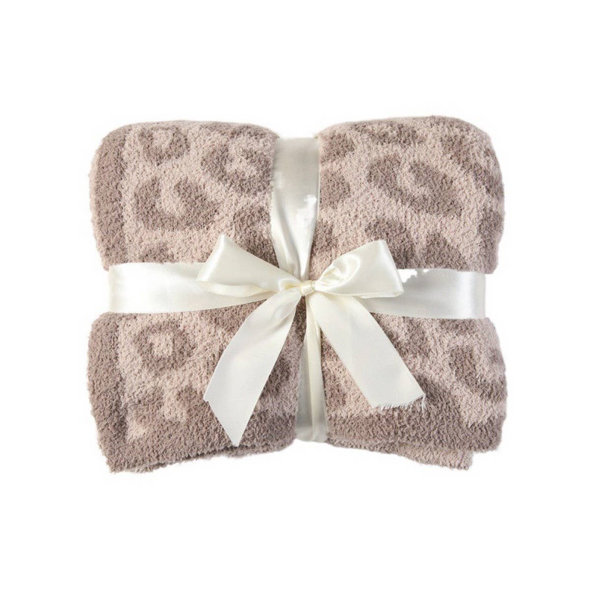 Knitted Leopard Print Throw Blanket – Ultra Soft Cozy Animal Print Home Blanket