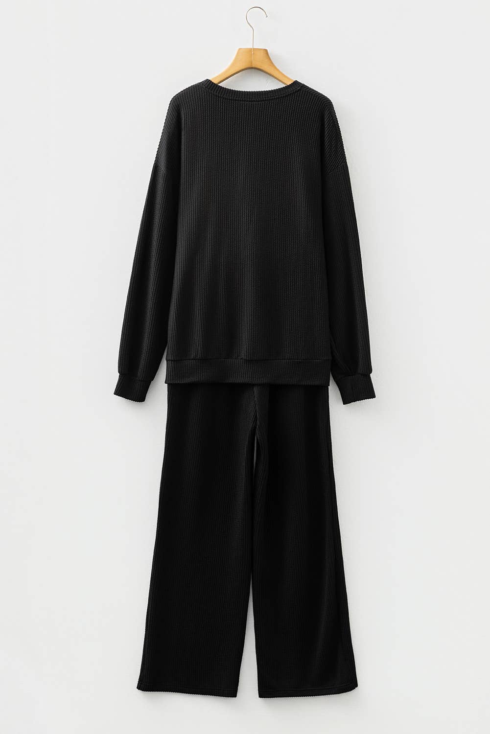 "Jolly/Merry" Black Long Sleeve Top & Matching Pants