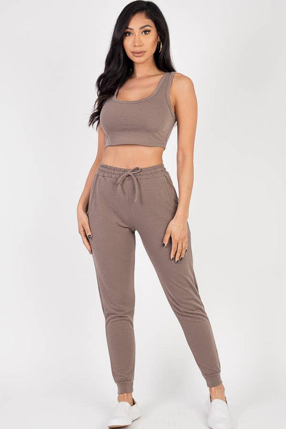 Cropped Tank Top & Jogger Set