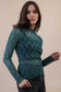 High Neck Sheer Lace Long Sleeve Top