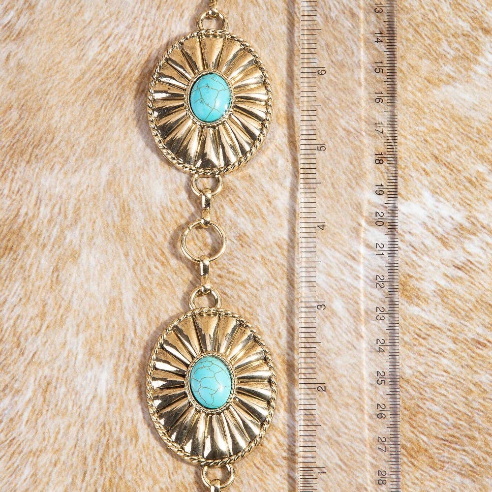 The Desert Bloom Concho Chain Belt