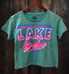 Sunset Lake Babe Cropped Graphic Tee
