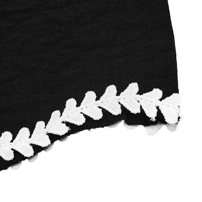 Coastal Contrast Trim Tank & Shorts Collection – Black