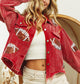 Sequin Football Corduroy Jacket