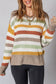 Striped Crew Neck Drop Shoulder Sweater