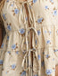 Boho Floral Tie Front Top – Sleeveless Ruffle Babydoll Blouse
