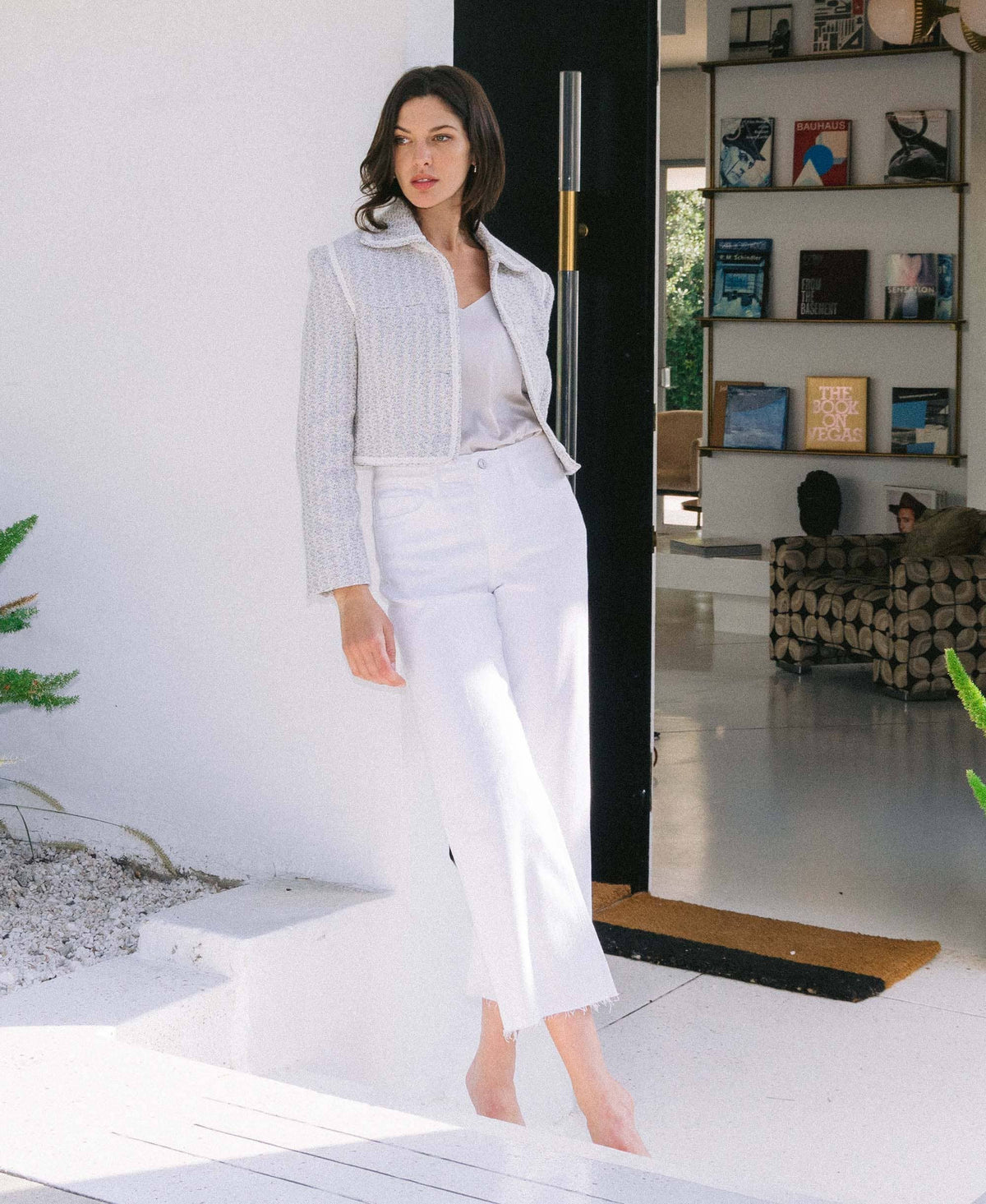 Coastal Chic Optic White Wide Leg Crop Jeans