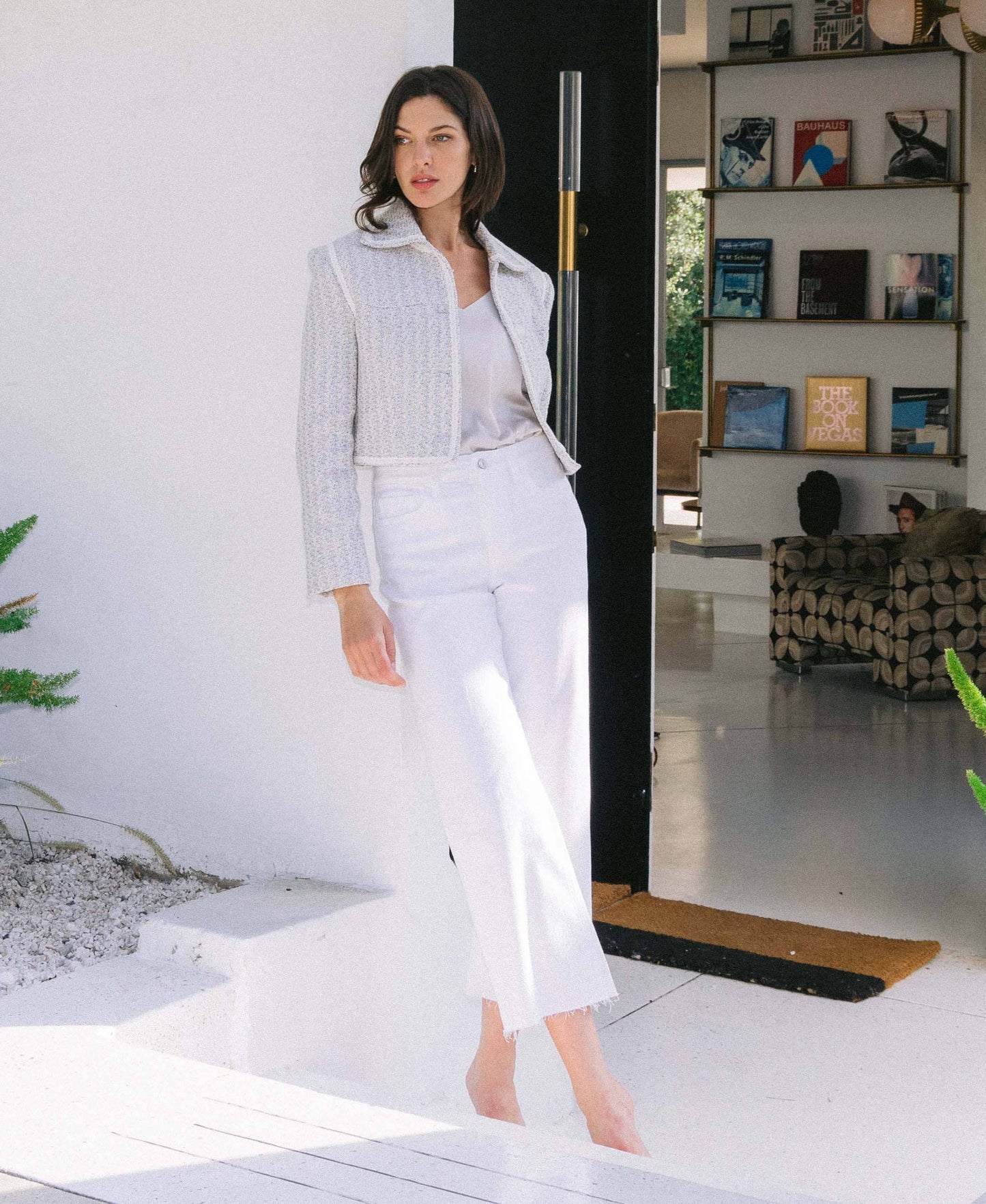 Coastal Chic Optic White Wide Leg Crop Jeans