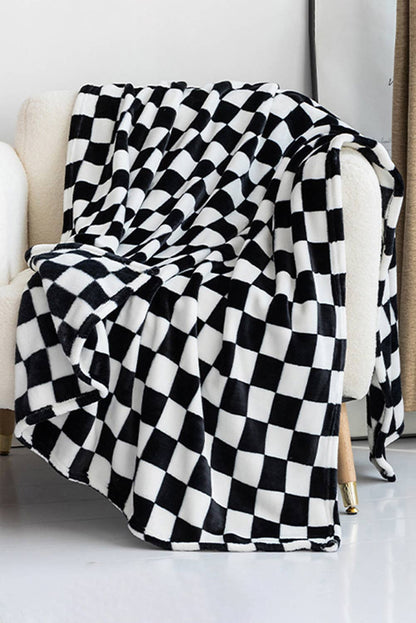 Checkerboard Printed Soft Throw Blanket – 6.5ft x 4ft