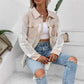 Lace Patchwork Oversized Button-Up Shacket