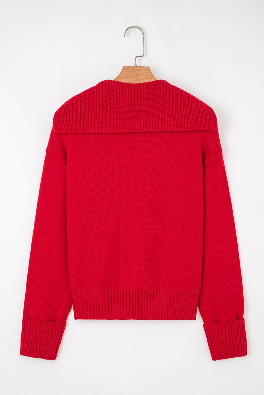 Collared V-Neck Sweater – Cozy Chic Knit Top for Fall & Winter