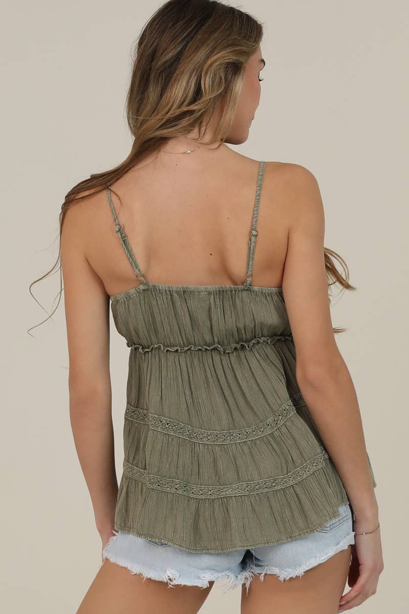 Sage Meadow Tiered Cami Tank
