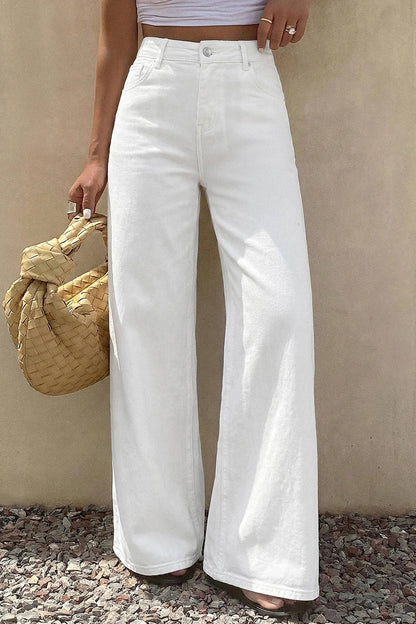 Coastal Chic High-Rise Wide Leg Jeans