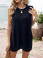 Sleeveless Open Side Knit Top & Ribbed Shorts Set – Cozy Lounge Wear