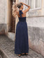 Moonlight Muse Polka Dot Halter Maxi Dress