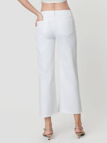 Coastal Chic Optic White Wide Leg Crop Jeans