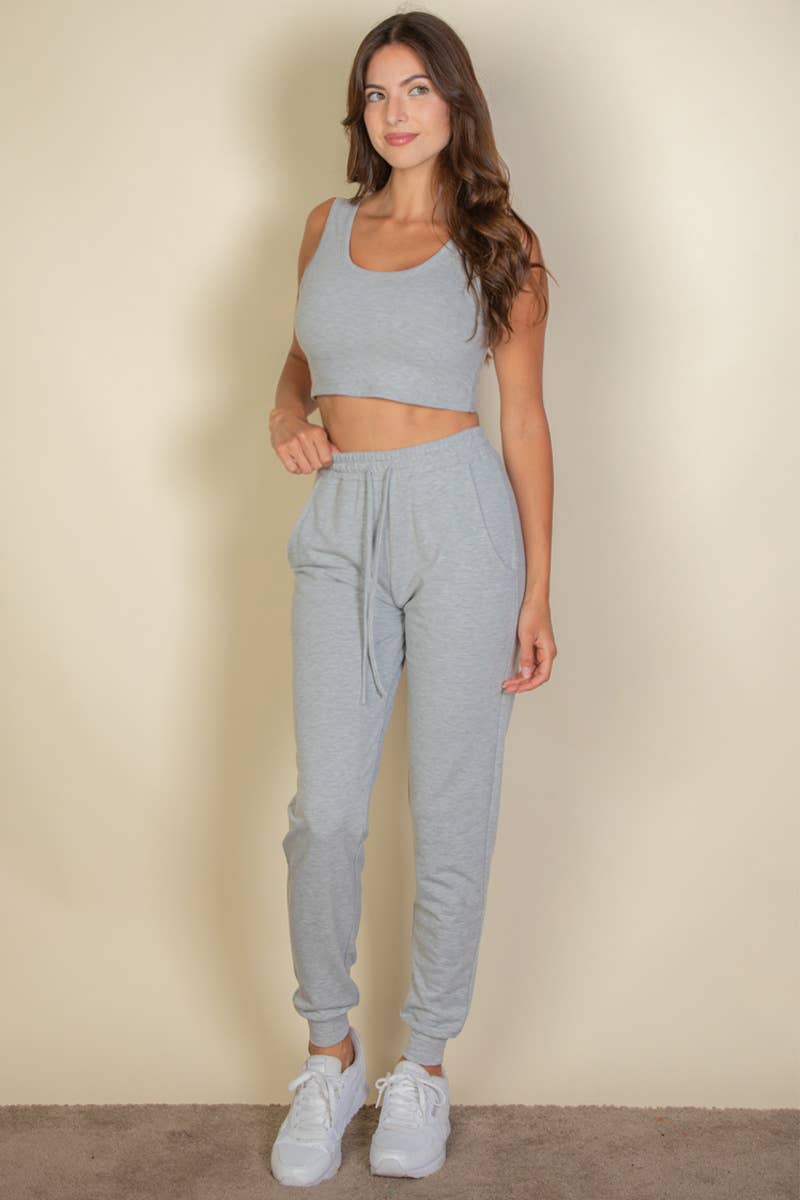 Cropped Tank Top & Jogger Set
