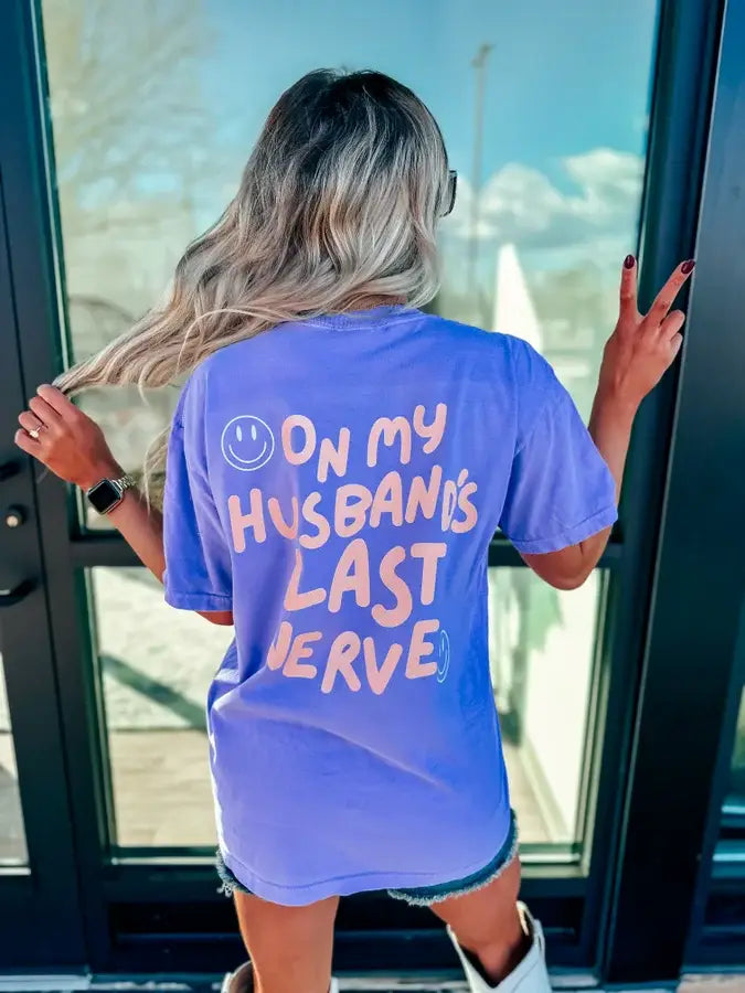 Last Nerve Lavender Graphic Tee