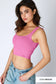 summer crush ribbed crop tank with stretch fabric, styled for warm weather casual.